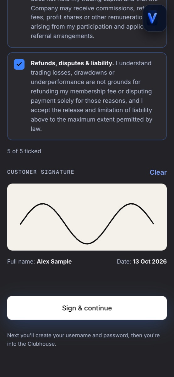 Step 3: Sign the agreement